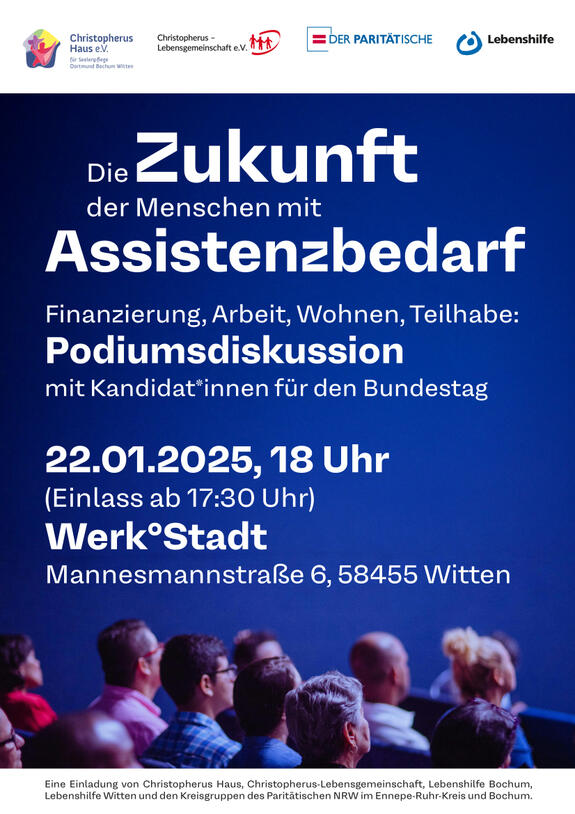 Die Zukunft der Menschen mit Assistenzbedarf? - Podiumsdiskussion mit den Direktkandidaten für die Bundestagswahl 2025