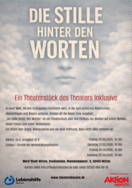 Theaterpremiere: "Die Stille hinter den Worten"