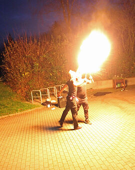 Feuer an der Wohnstätte